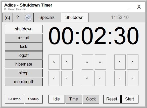 Adios - Shutdown Timer