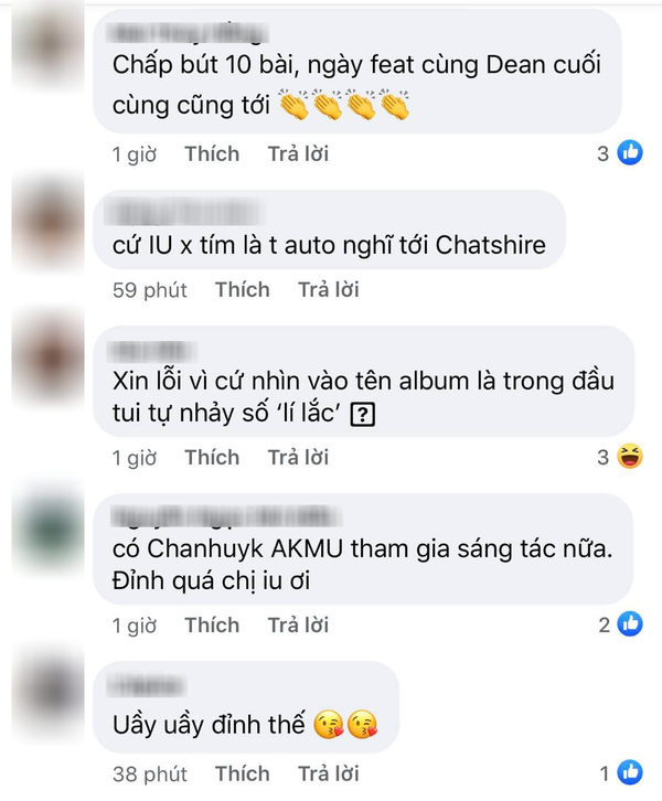 Fan Việt cũng đứng ngồi không yên với danh sách bài hát trong album trở lại của IU. (Ảnh: Chụp màn hình)